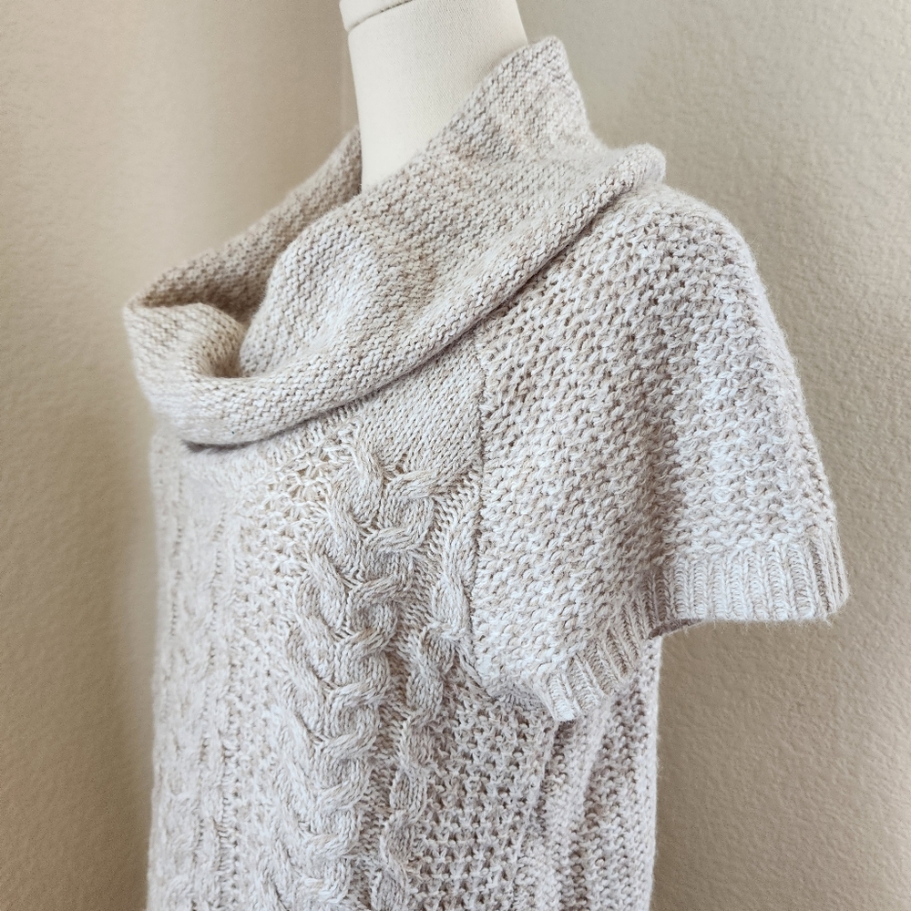 Worthington petite short sleeve knit cowl neck sweater size large - Picture 10 of 16